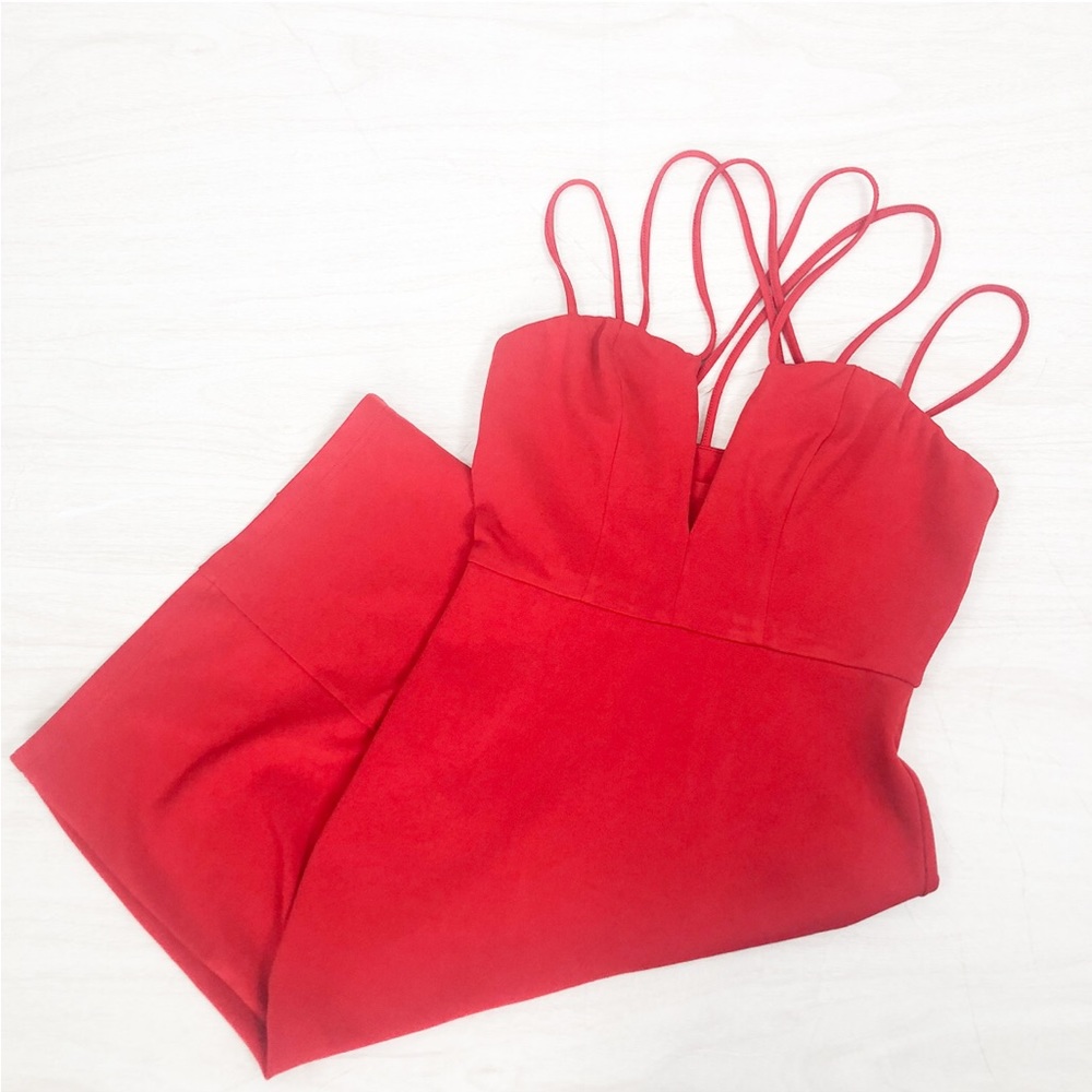 Red Dress With Straps, Size XS